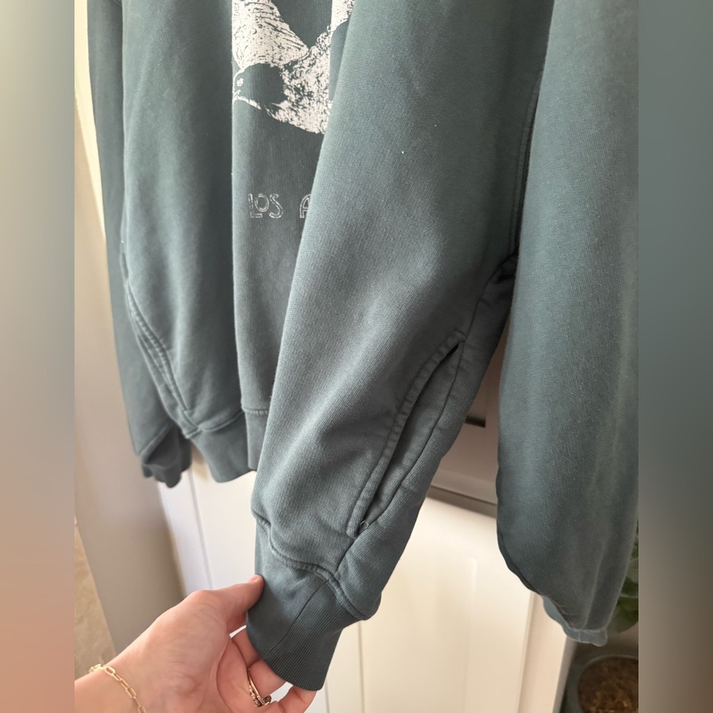 Anine Bing - Ash Hoodie Eagle - Faded Emerald Green - Picture 8 of 13